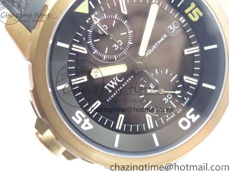 MIROTIME 0125 Aquatimer Chrono IW379503 Bronzo Case V6F 1:1 Best Edition Black Dial on Rubber Strap A Popular 7103